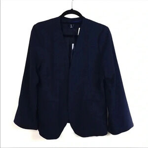 Adrienne Vittadini Navy Blue Blazer Size Large